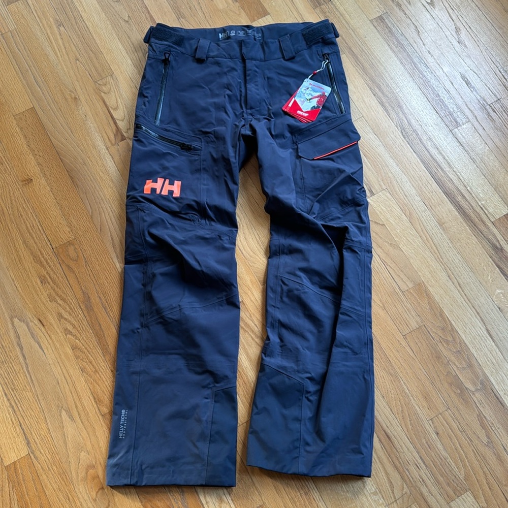 Helly Hansen Ridge Shell Pant, Mens XL, Graphite Blue (dark gray) NWT, ski/board